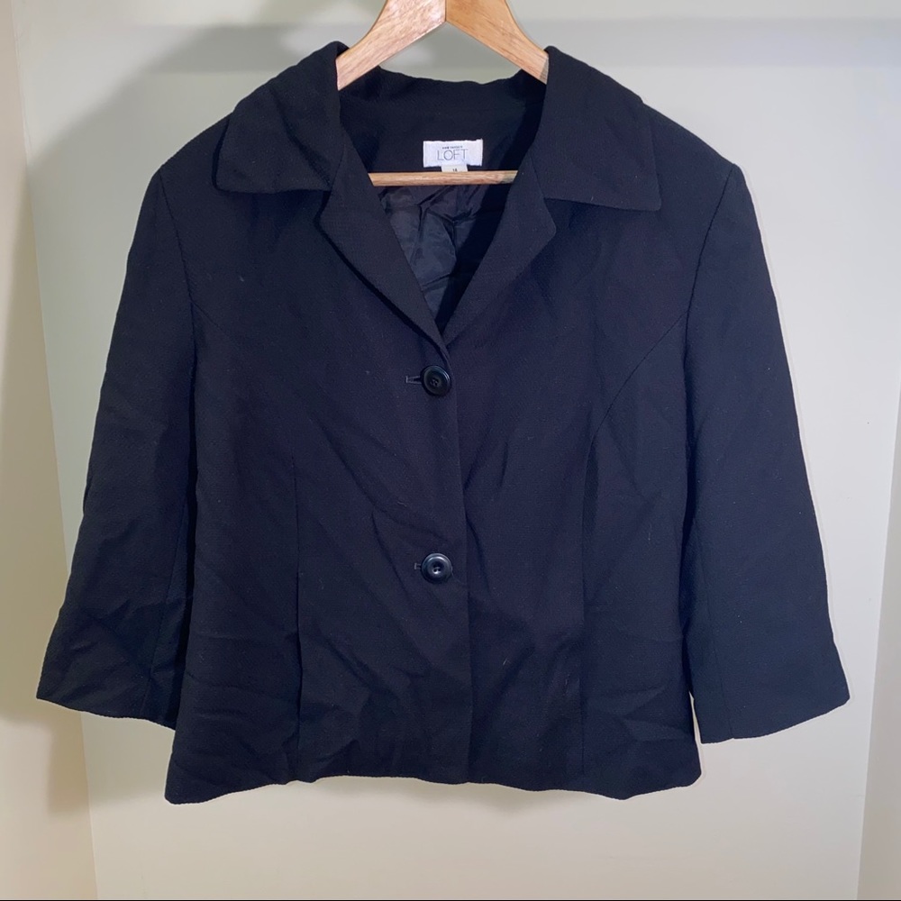 Ann Taylor Loft Black mini Peacoat